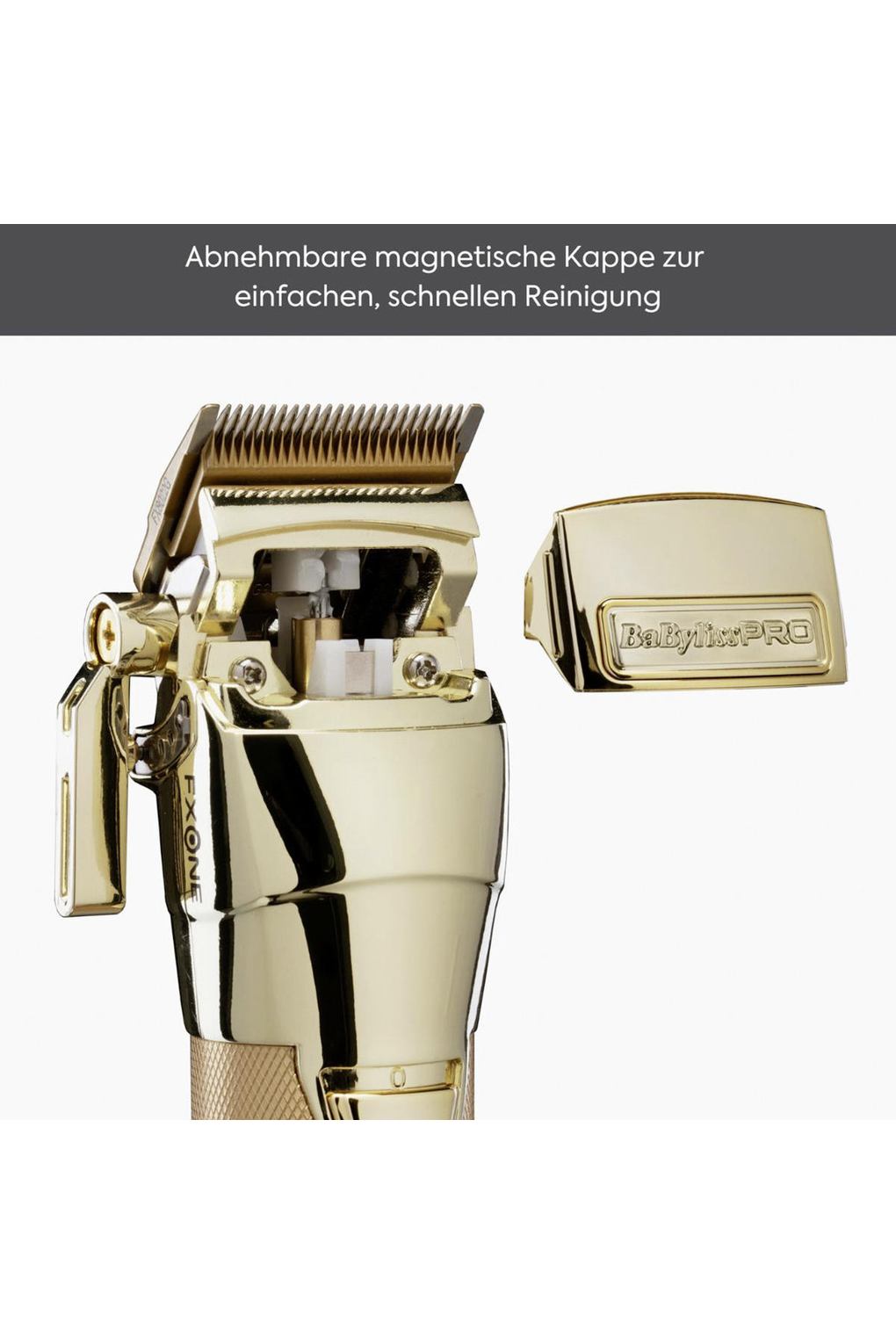 Машинка для стрижки BaByliss PRO FXONE All Metal Clipper FX899GE gold. Фото 4.