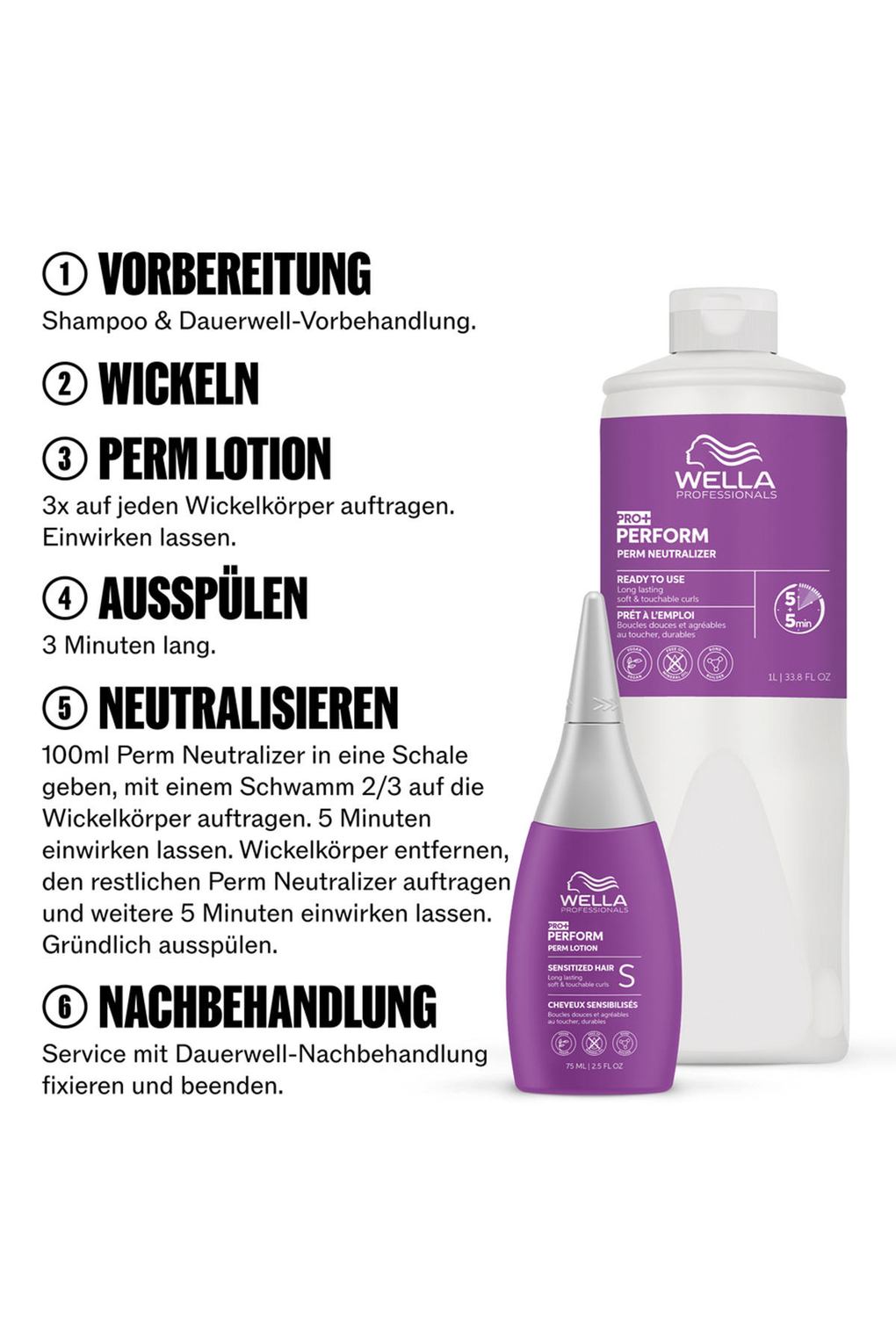 Нейтрализатор для перманентной завивки Wella Pro Perform Perm Neutralizer 1 Liter. Фото 4.