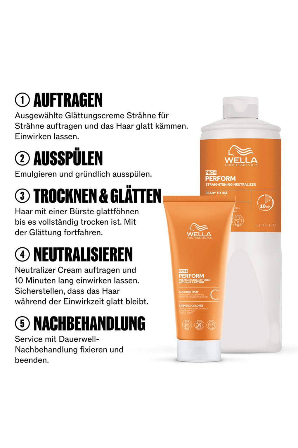 Средство для химического выпрямления Wella Pro Perform Straightening Neutralizer 1 Liter. Фото 4.