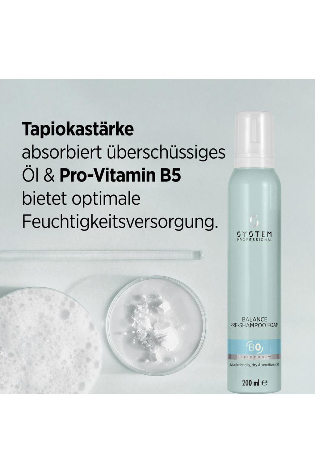 Шампунь для кожи головы System Professional System Professional Lipidcode Balance B0 Pre-Shampoo Foam, 200 ml. Фото 6.