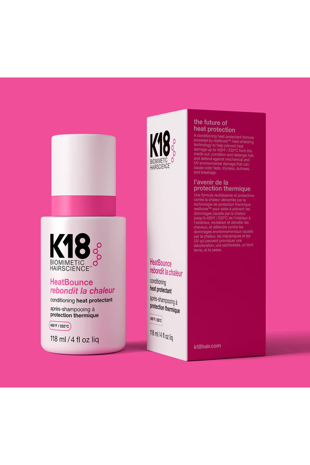 Спрей для ухода за волосами K18 Biomimetic Hairscience HeatBounce 118 мл. Фото 4.