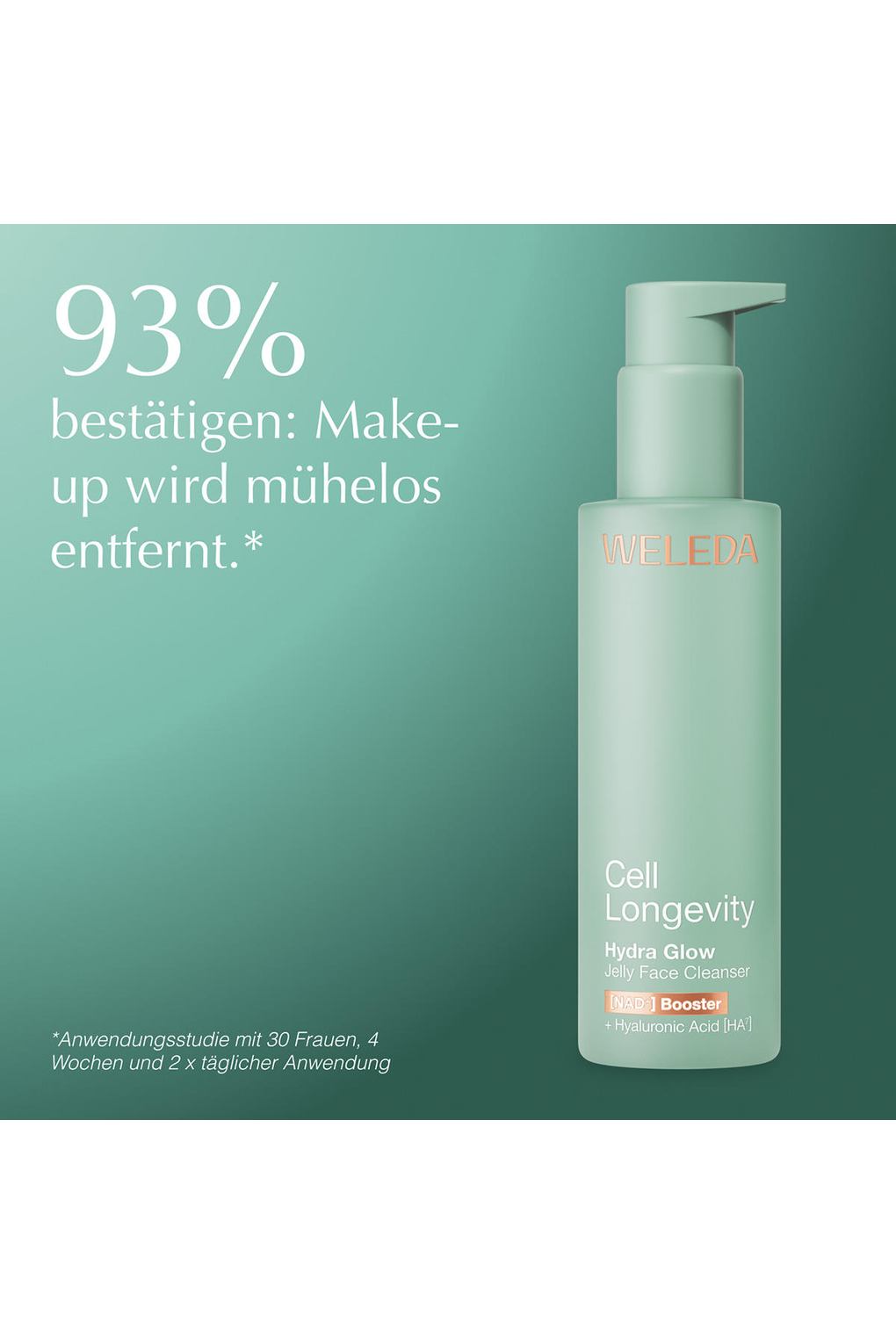 Очищающее средство для лица Weleda Cell Longevity Hydra Glow Jelly 100 мл. Фото 4.