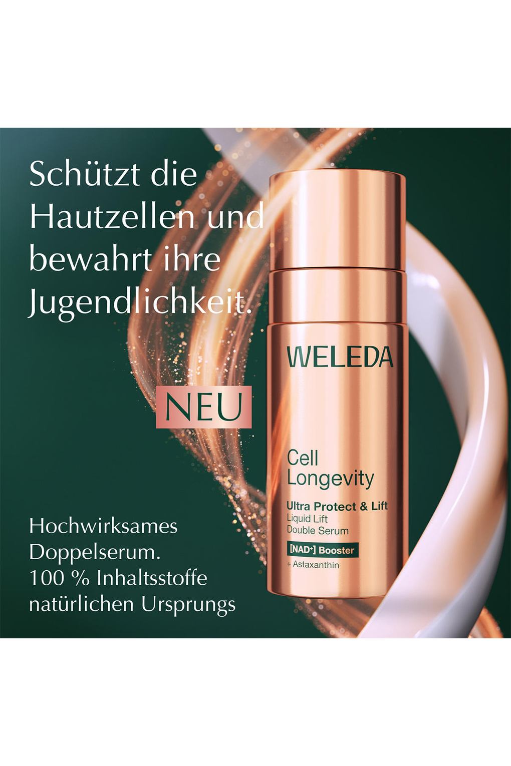 Сыворотка для лица Weleda Cell Longevity Ultra Protect & Lift Liquid Lift Double Serum, 50 ml. Фото 3.