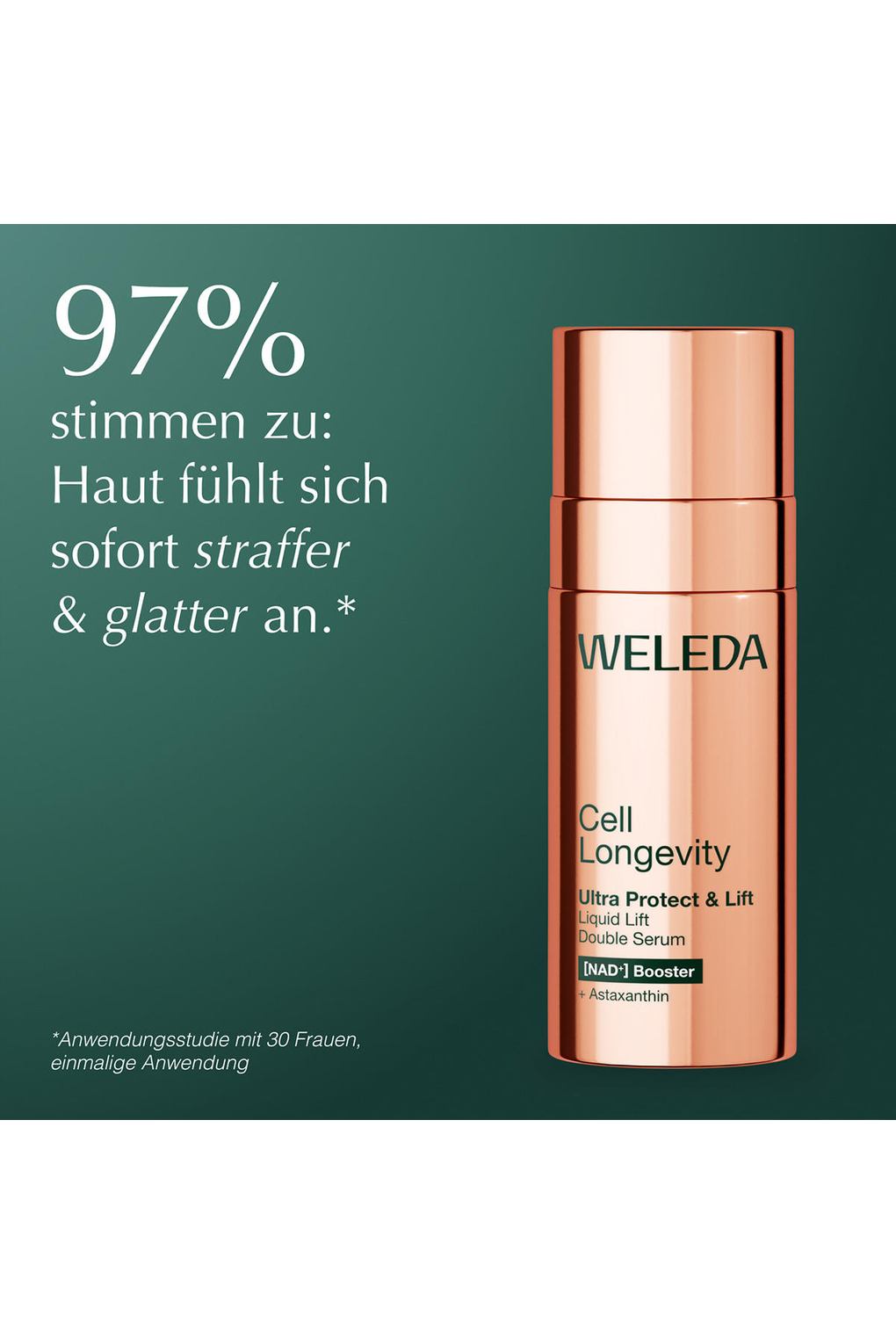 Сыворотка для лица Weleda Cell Longevity Ultra Protect & Lift Liquid Lift Double Serum, 50 ml. Фото 4.