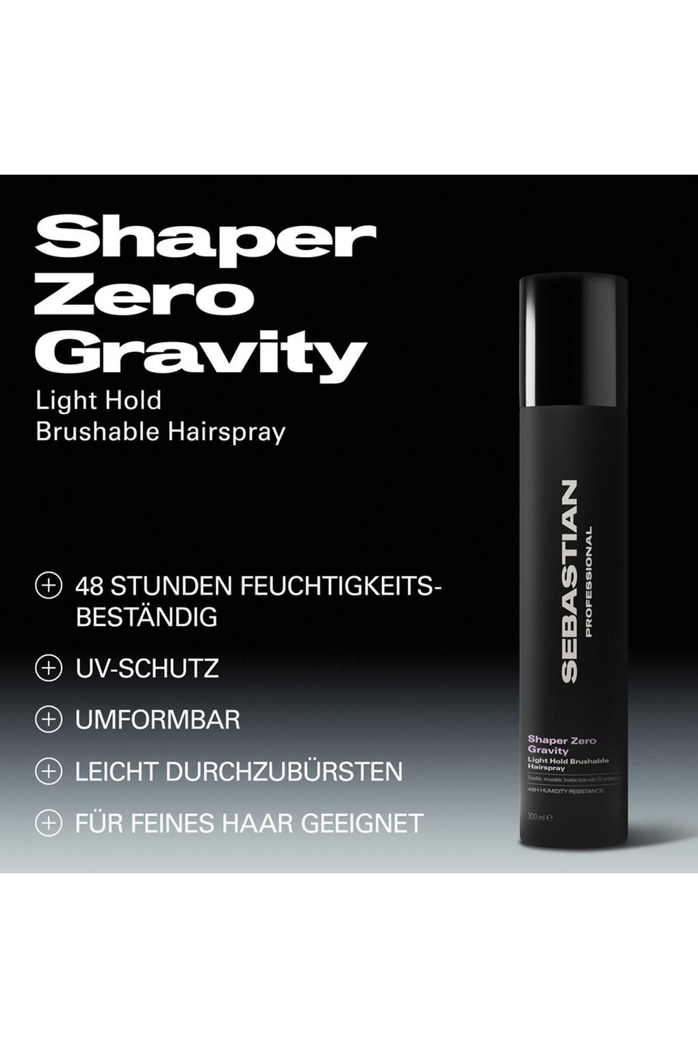 Спрей для укладки волос Sebastian Shaper Zero Gravity Light Hold, 300 мл. Фото 3.