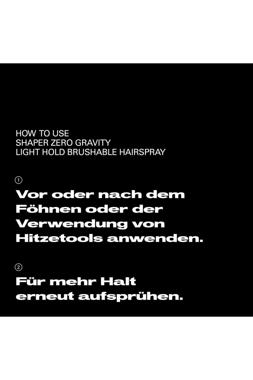 Спрей для укладки волос Sebastian Shaper Zero Gravity Light Hold, 300 мл. Фото 6.