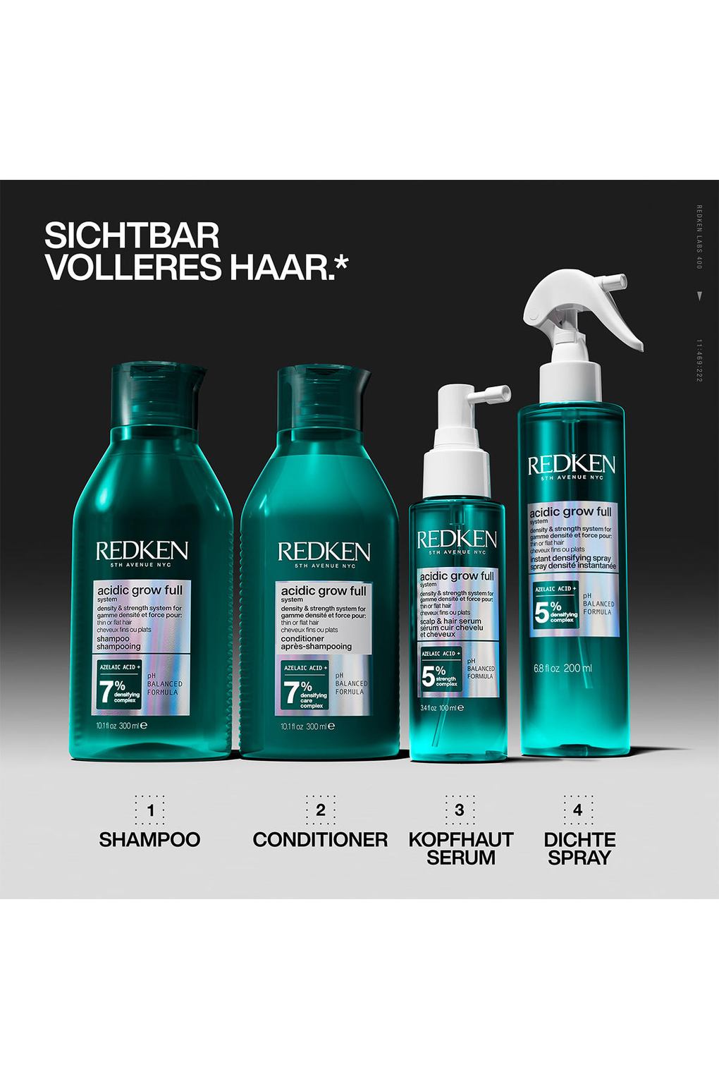 Спрей для укладки волос Redken acidic grow full system Instant. Фото 2.
