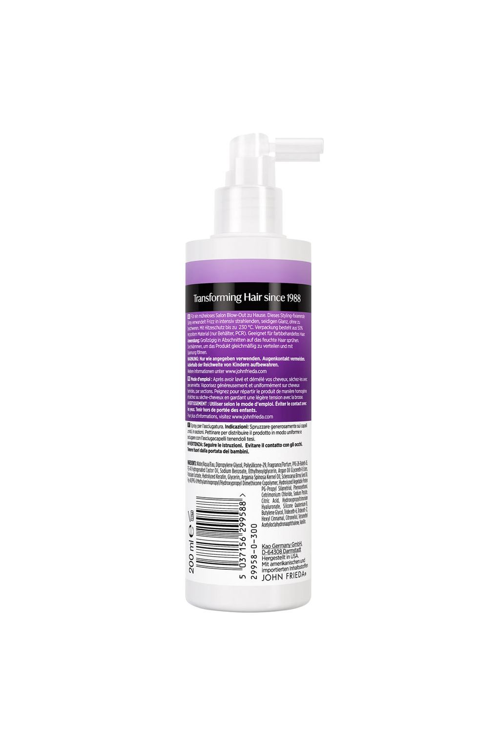Спрей для укладки волос John Frieda Frizz Ease Unendlich Smooth. Фото 2.