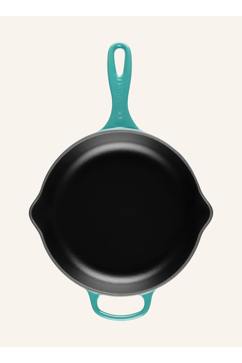 Сковорода для жарки и подачи Le Creuset Signature, бирюзовый 4,5 x 40 x 27 см, диаметр 23 см. Фото 2.