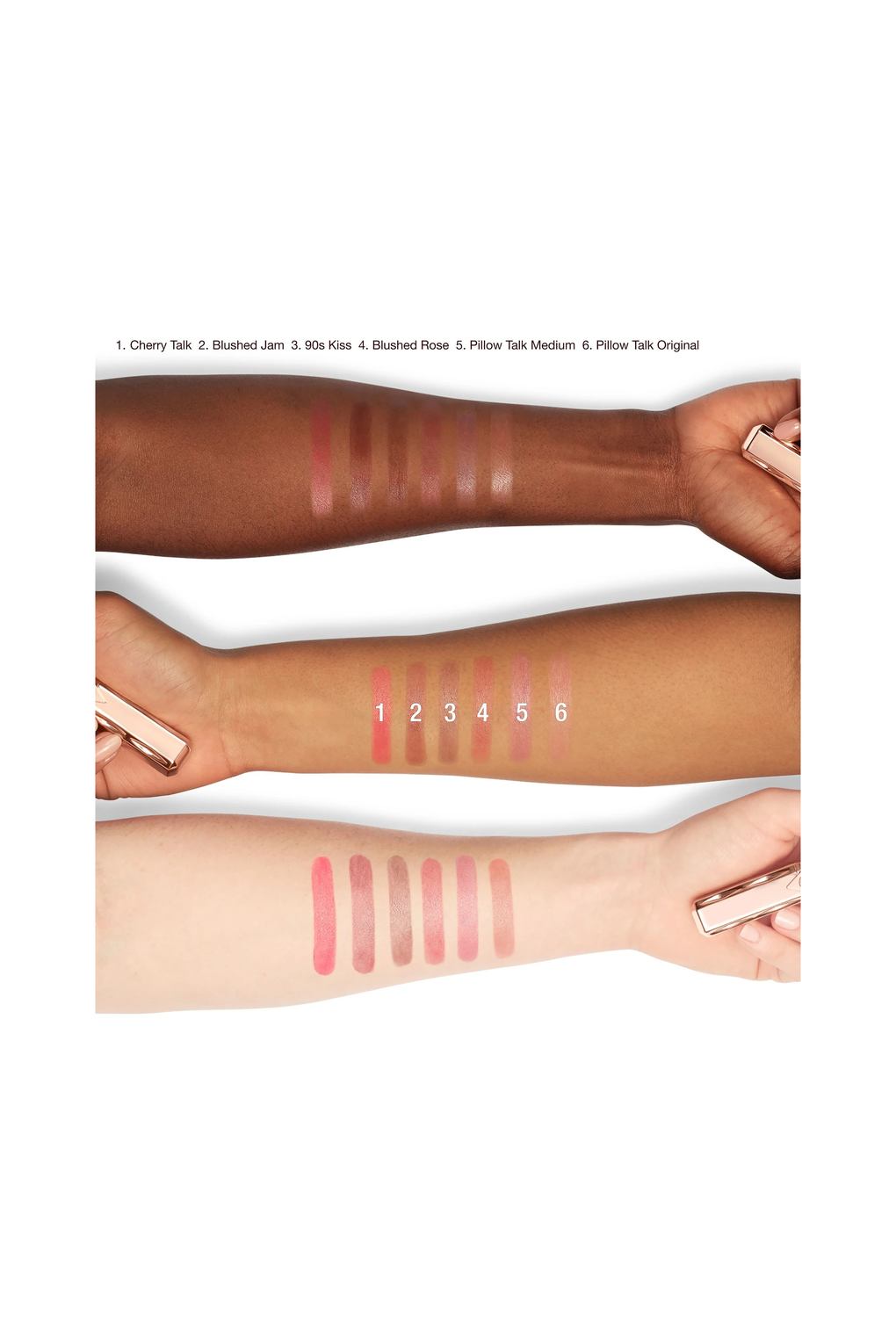 Бальзам для губ Charlotte Tilbury Pillow Talk Blush Balm Tint 90s Kiss. Фото 5.