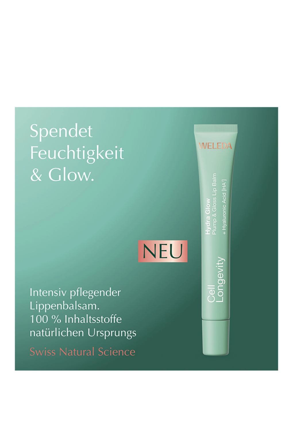 Блеск для губ CELL LONGEVITY HYDRA GLOW PLUMP & GLOSS LIP BALM 12 ml. Фото 3.