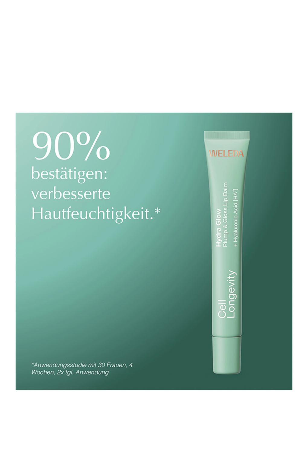 Блеск для губ CELL LONGEVITY HYDRA GLOW PLUMP & GLOSS LIP BALM 12 ml. Фото 4.