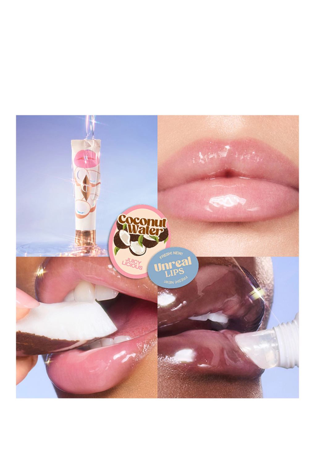 Масло для губ Charlotte Tilbury unreal lips healthy glow nectar oil JUICYLICIOUS COCONUT WATER. Фото 3.