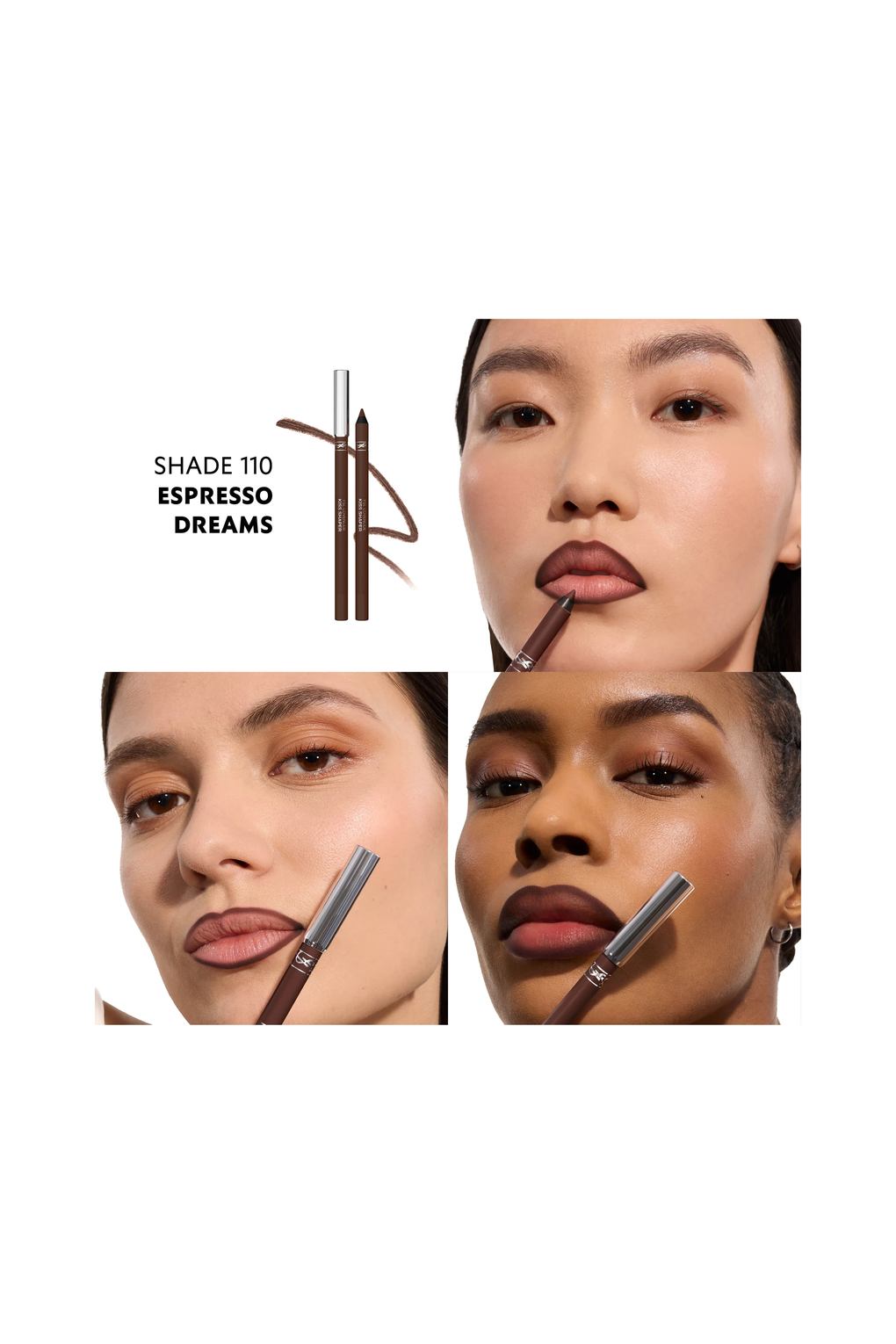 Карандаш для губ Yves Saint Laurent YSL Lovenude Kiss Shaper 110 Espresso Dream. Фото 4.