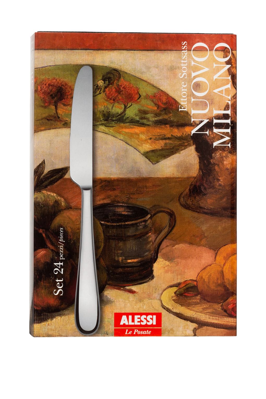 Набор столовых приборов, 24 шт Alessi Nuovo Milano, 23x2 см, 19.5x2.5 см, 19.5x4 см, 12x2.5 см. Фото 3.