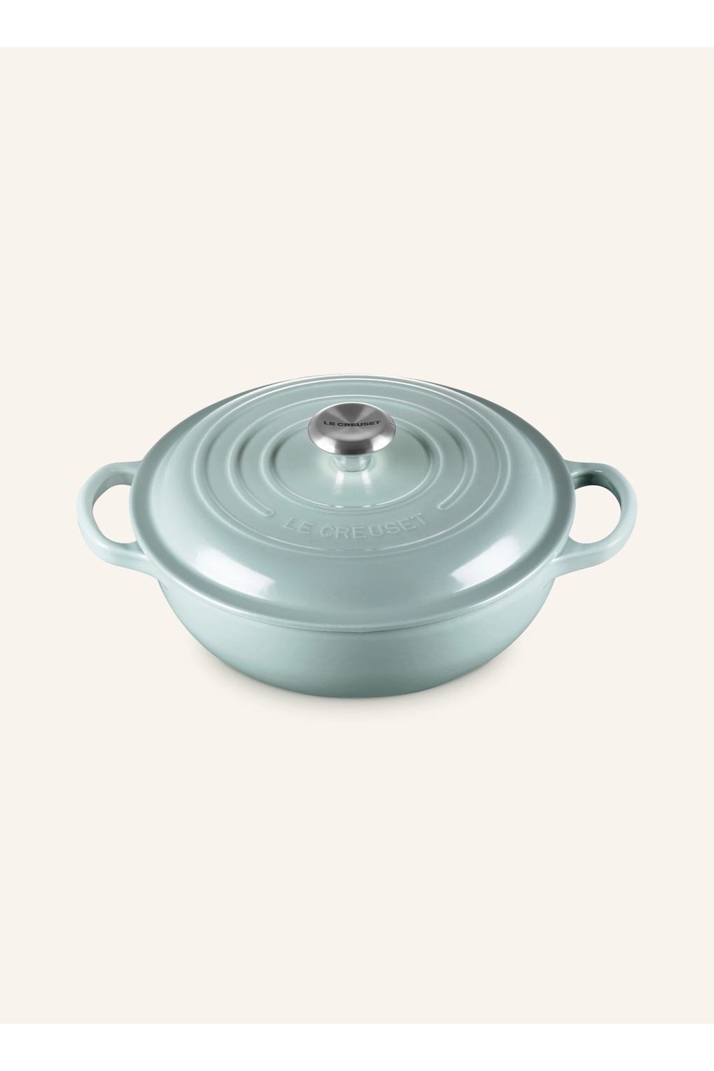 Профессиональный горшок для гурманов Le Creuset Signature, голубой 2,2 л, 22 см. Фото 3.
