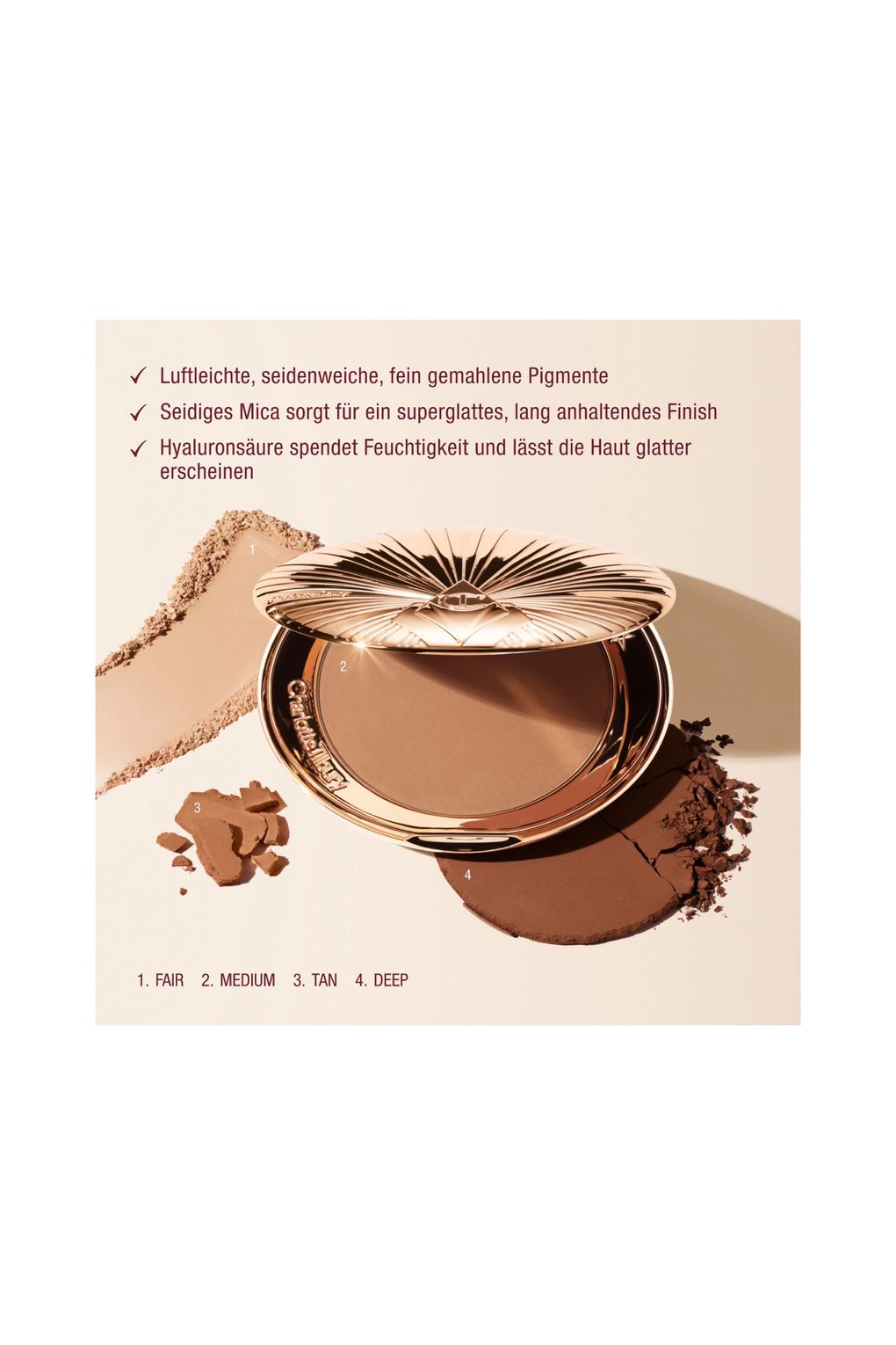 Бронзер Charlotte Tilbury airbrush bronzer refill 2 MEDIUM. Фото 6.