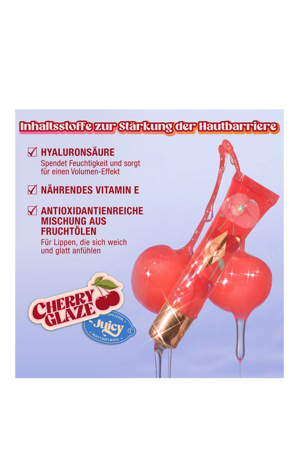 Масло для губ Charlotte Tilbury unreal lips healthy glow nectar oil JUICYLICIOUS CHERRY GLAZE. Фото 4.