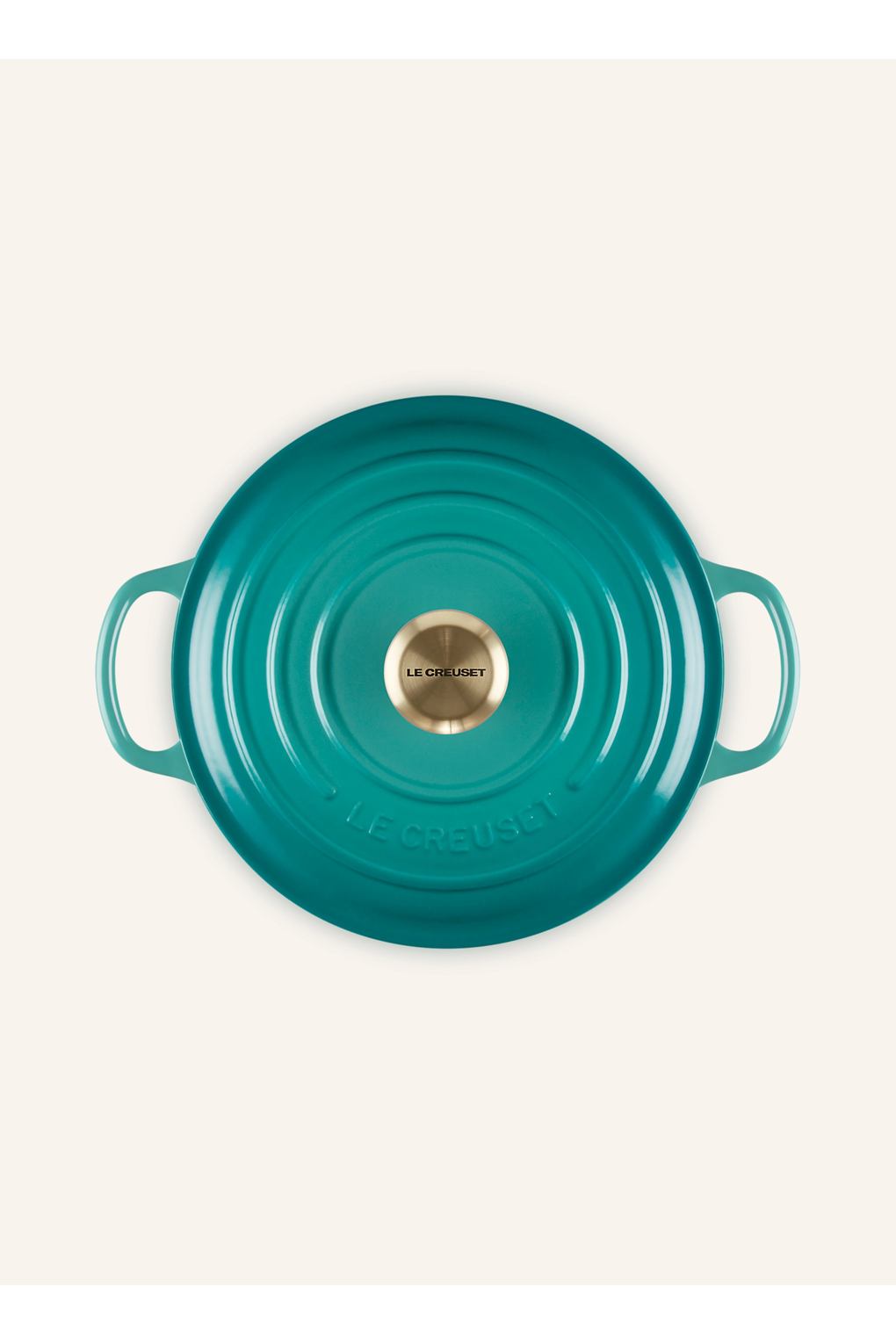 Жаровня Le Creuset Signature, бирюзовый 2,4 л, 16,5 х 27 x 20 см. Фото 2.