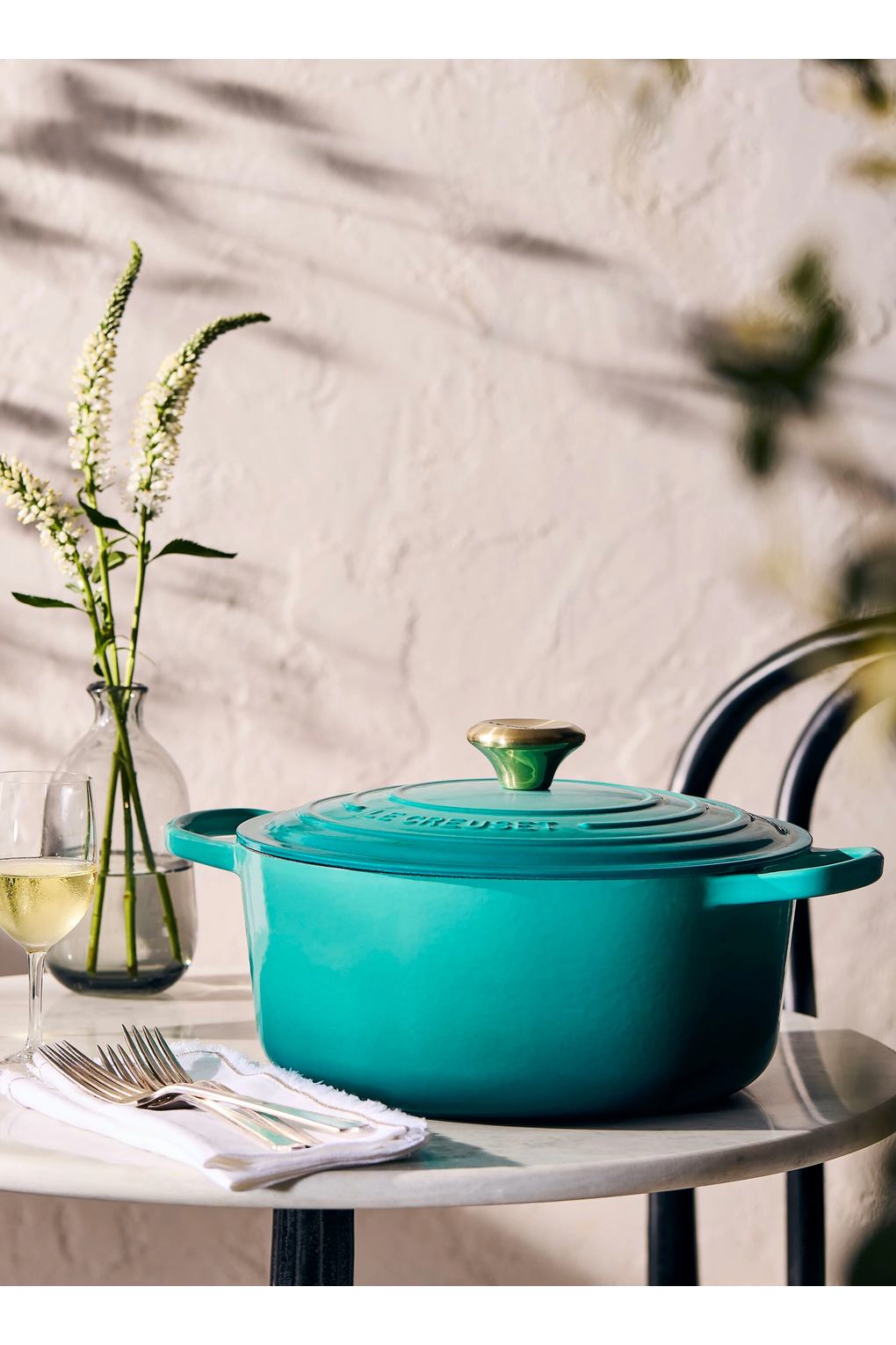 Жаровня Le Creuset Signature, бирюзовый 2,4 л, 16,5 х 27 x 20 см. Фото 4.