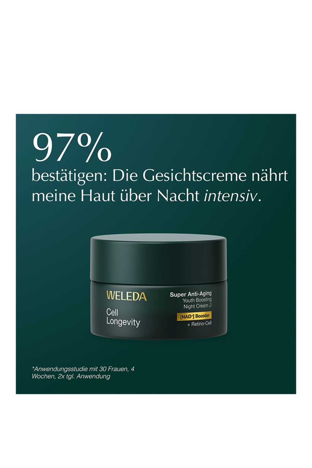 Ночной крем Weleda cell longevity super anti-aging youth boosting night cream 50 ml. Фото 4.