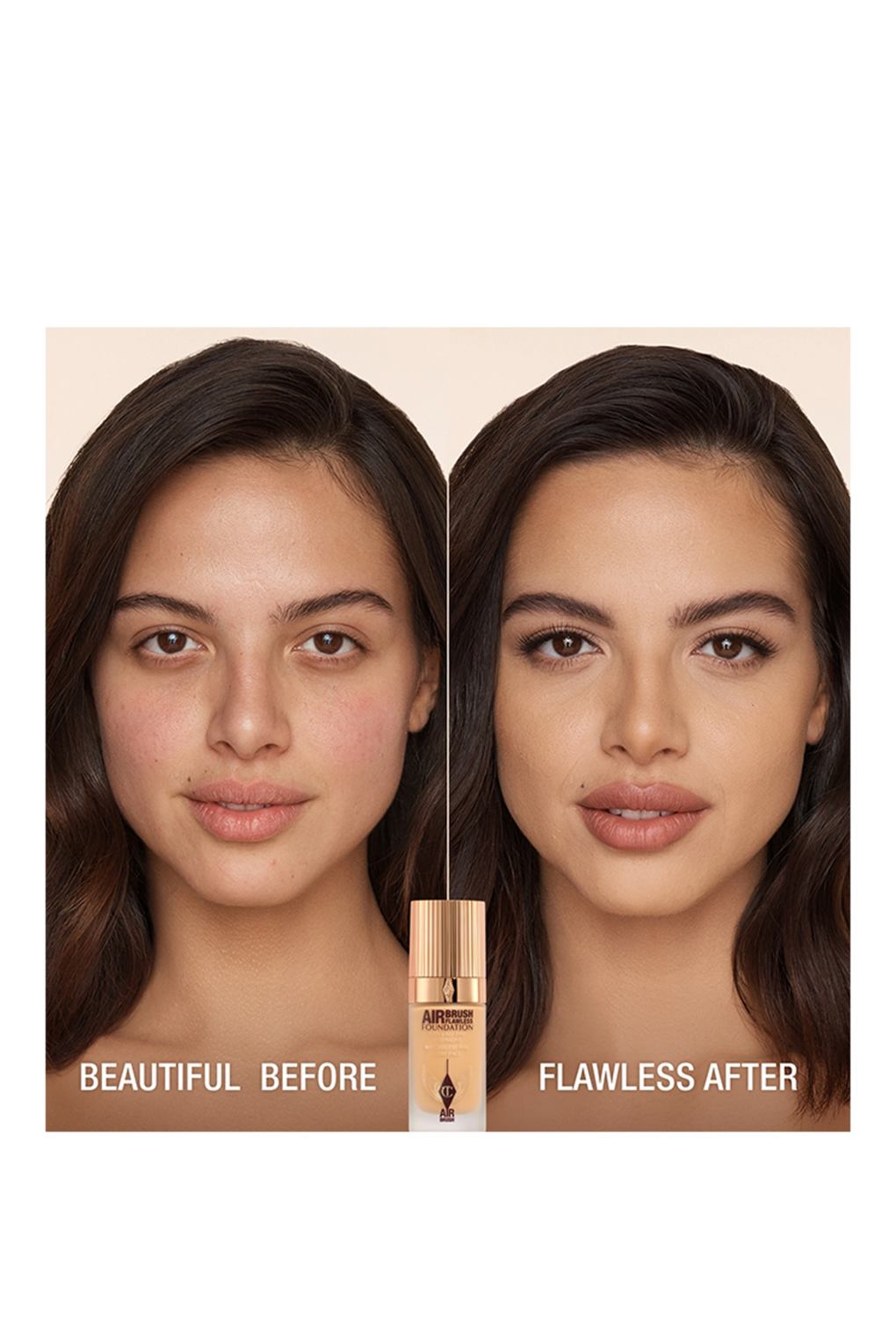 Тональный крем Charlotte Tilbury airbrush flawless foundation 7 WARM. Фото 2.