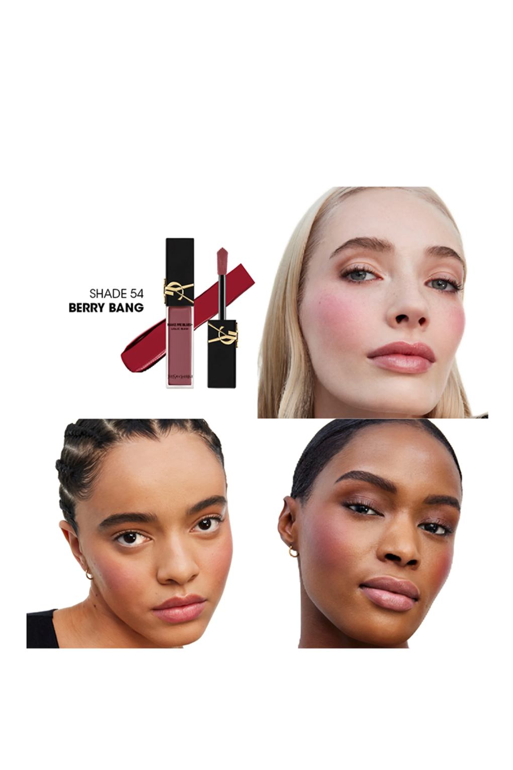 Румяна Yves Saint Laurent make me blush liquid BERRY BANG. Фото 3.