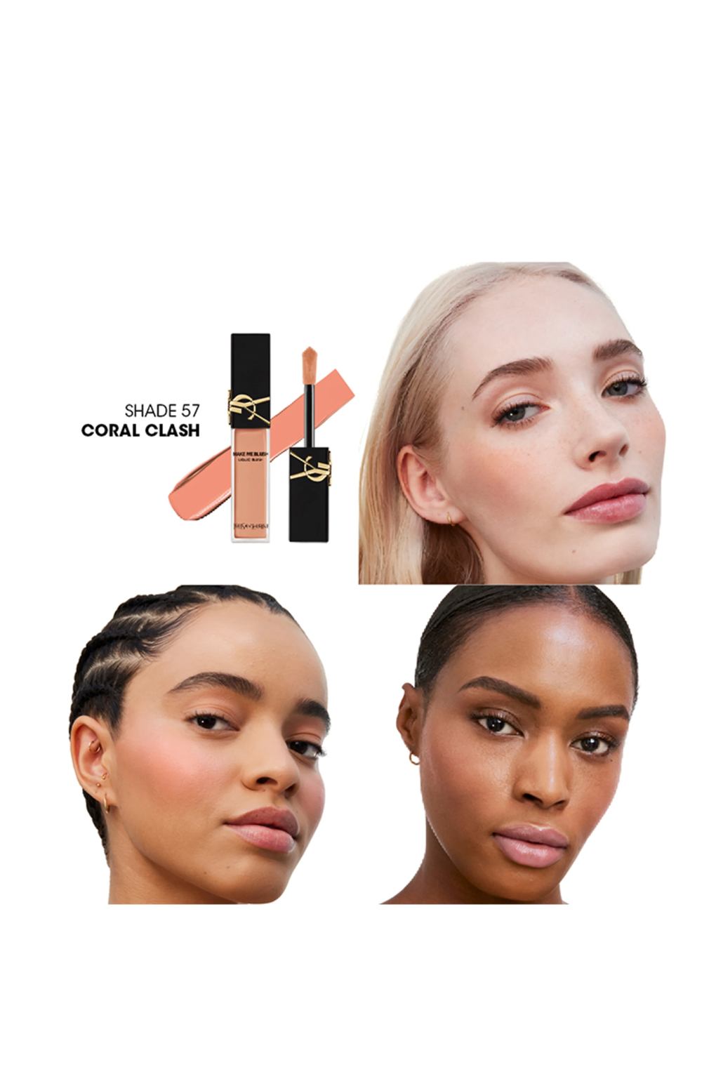 Румяна Yves Saint Laurent make me blush liquid CORAL CLASH. Фото 3.