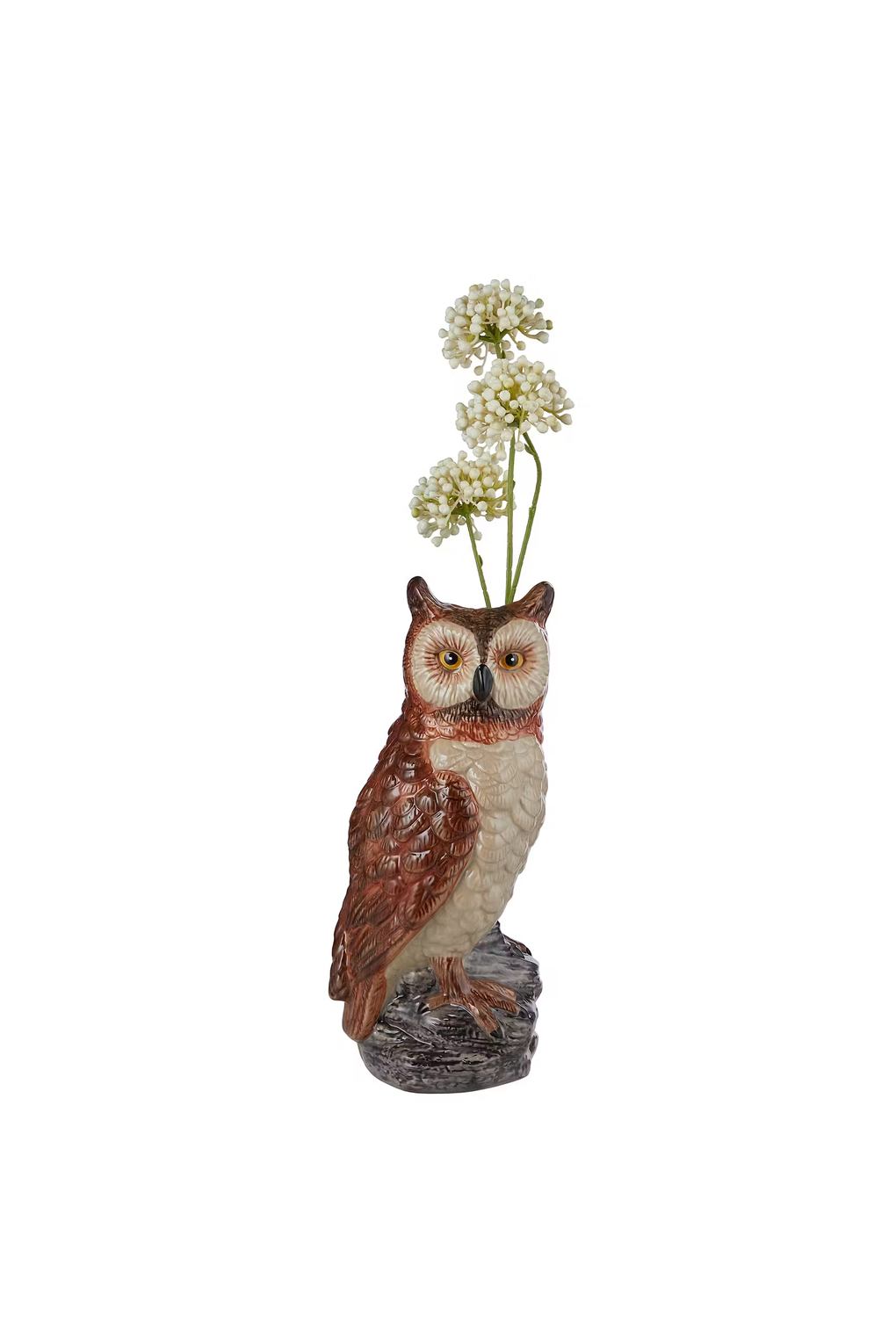 Ваза BUTLERS Rosalie Owl, коричневый. Фото 2.