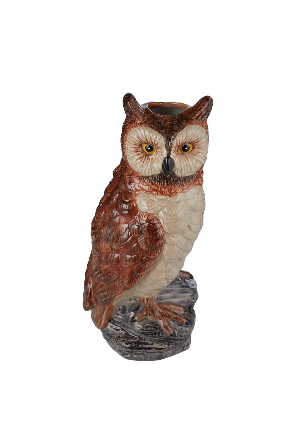 Ваза BUTLERS Rosalie Owl, коричневый. Фото 3.