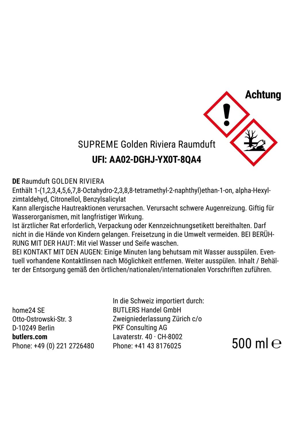 Ароматизатор для помещения BUTLERS SUPREME Gold Riviera, бежевый. Фото 5.