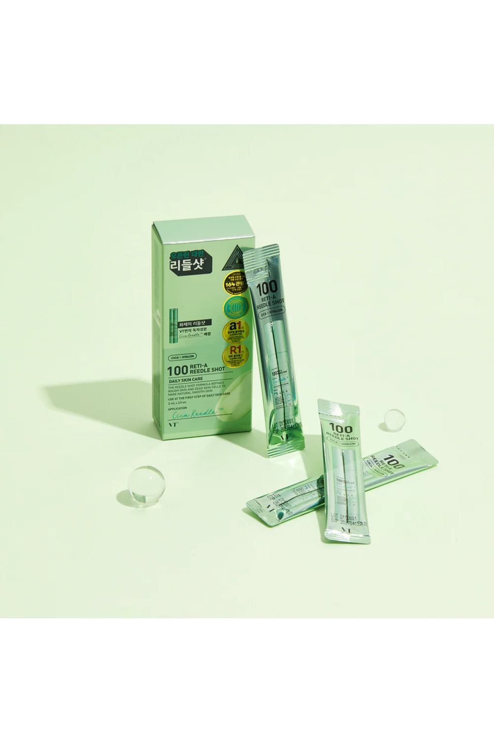 Сыворотка для лица VT Cosmetics Reti-A Reedle Shot, 100 стиков в пакетике, 20 мл. Фото 2.