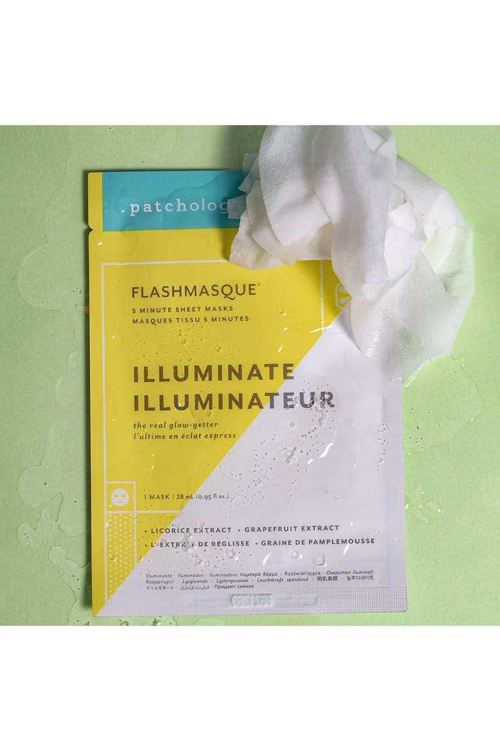 Маска косметическая Patchology Flashmasque 5 Minute Sheet Masks, 2 шт. Фото 4.