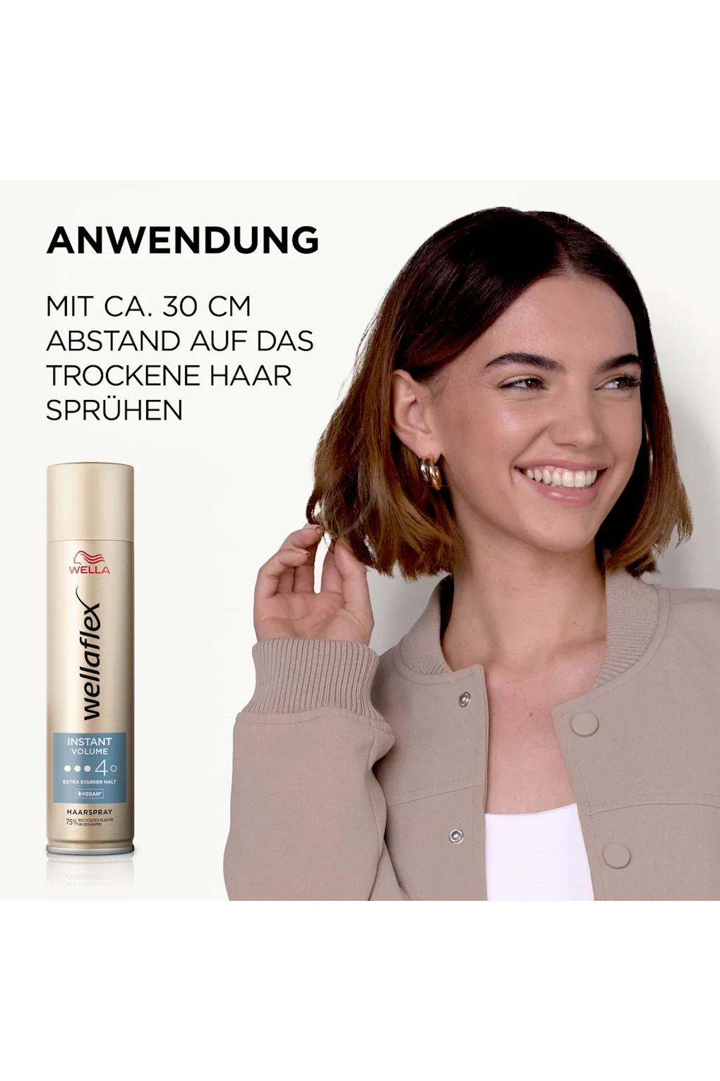 Лак для волос wellaflex Haarspray Instant Volume, Extra starker Halt. Фото 4.