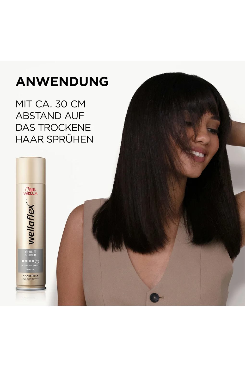 Лак для волос wellaflex Haarspray Shine & Hold, Ultra starker Halt. Фото 4.