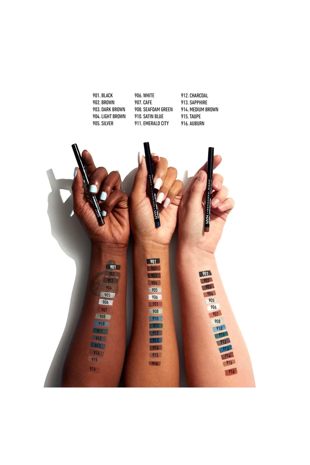 Подводка для глаз NYX PROFESSIONAL MAKEUP Kajal Slim 907 Cafe. Фото 3.