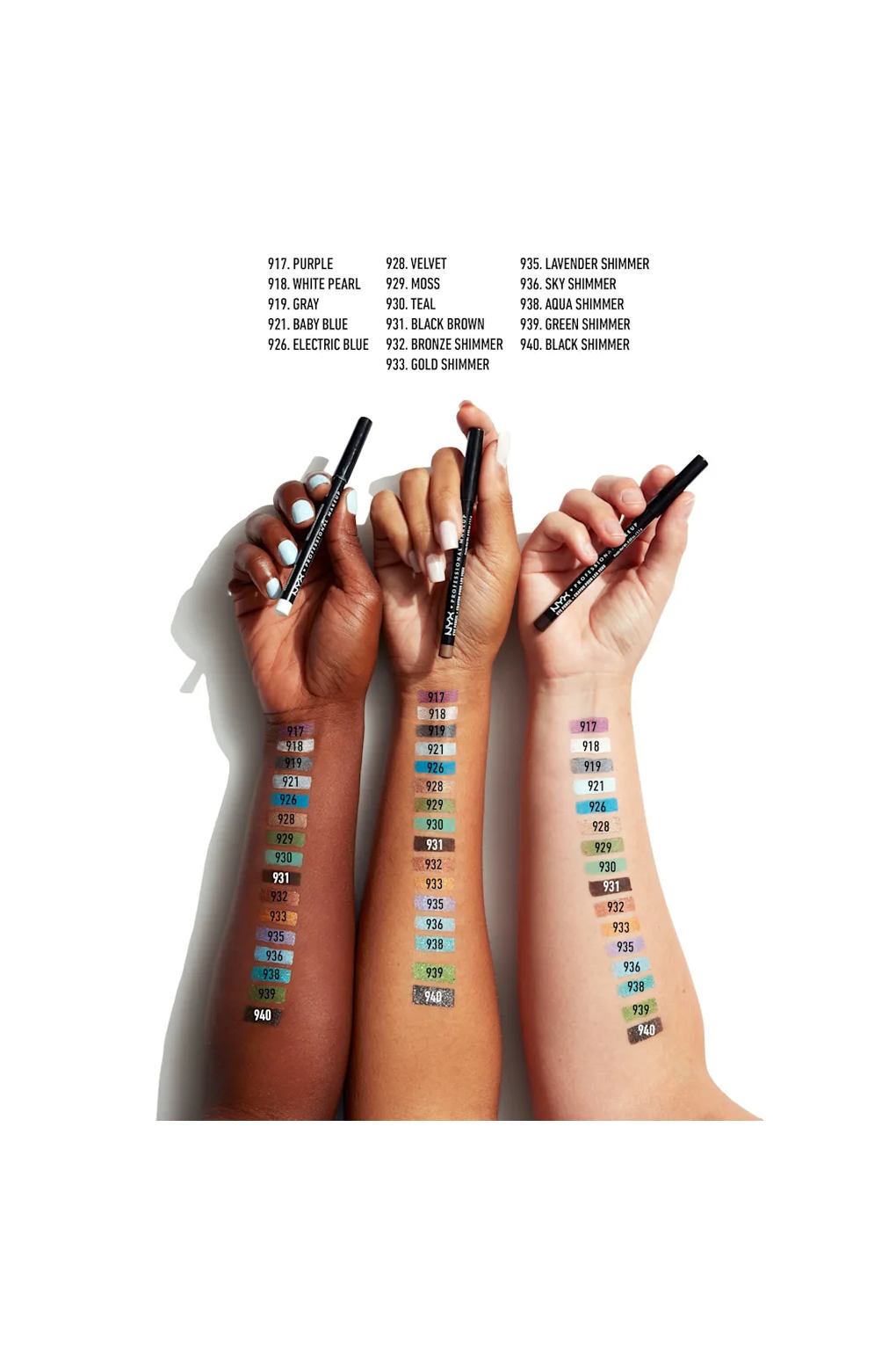 Подводка для глаз NYX PROFESSIONAL MAKEUP Eyeliner Slim 918 White Pearl. Фото 3.
