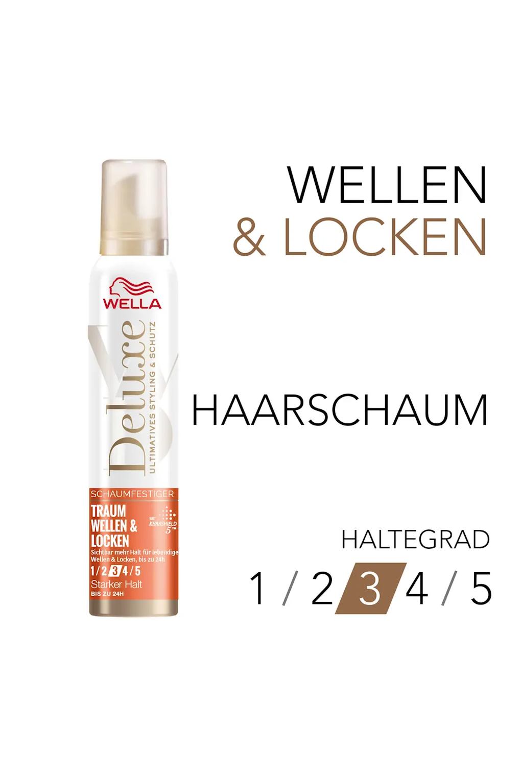 Мусс для волос WELLA Deluxe Schaumfestiger Traum Wellen & Locken Stark. Фото 6.