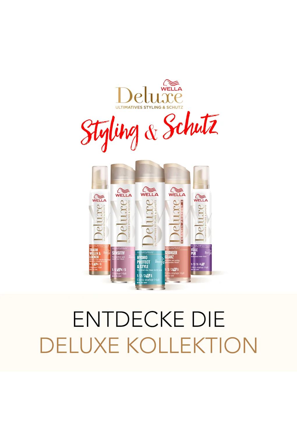 Мусс для волос WELLA Deluxe Schaumfestiger Wunder Volumen & Schutz ultra stark. Фото 3.