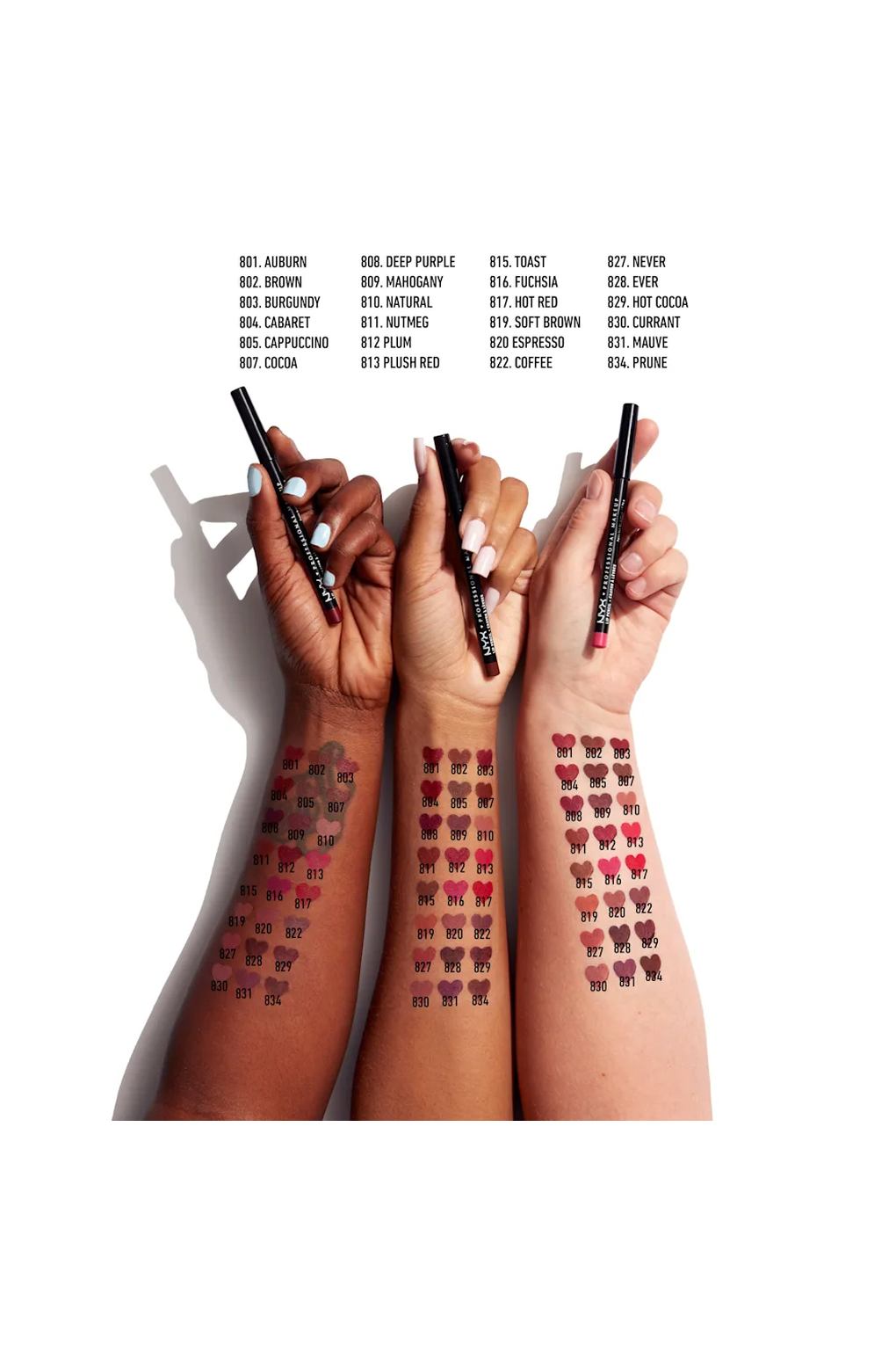 Карандаш для губ NYX PROFESSIONAL MAKEUP Lipliner Slim 811 Nutmeg. Фото 2.