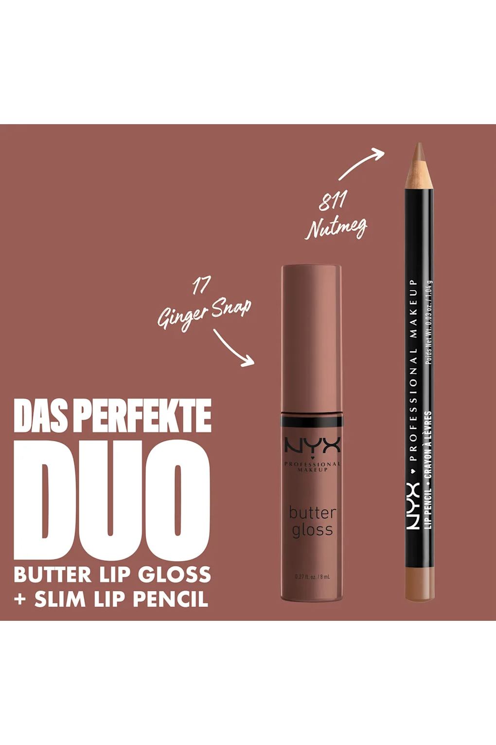 Карандаш для губ NYX PROFESSIONAL MAKEUP Lipliner Slim 811 Nutmeg. Фото 5.