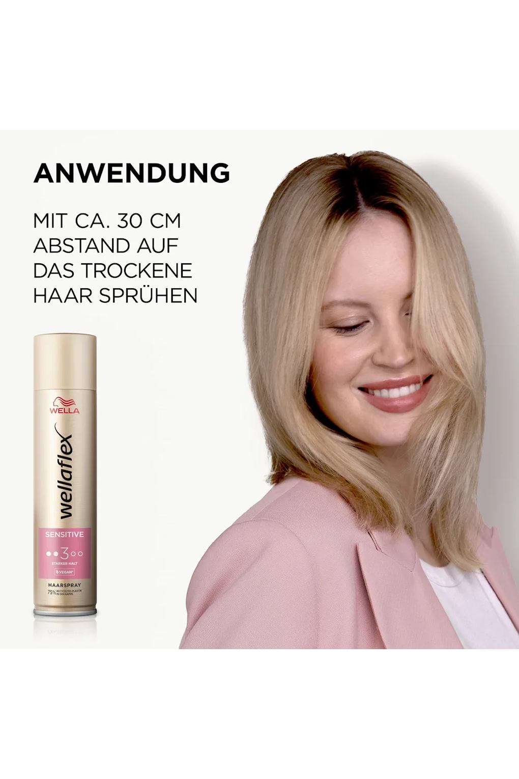 Лак для волос wellaflex Haarspray Sensitive, Parfumfrei. Фото 4.