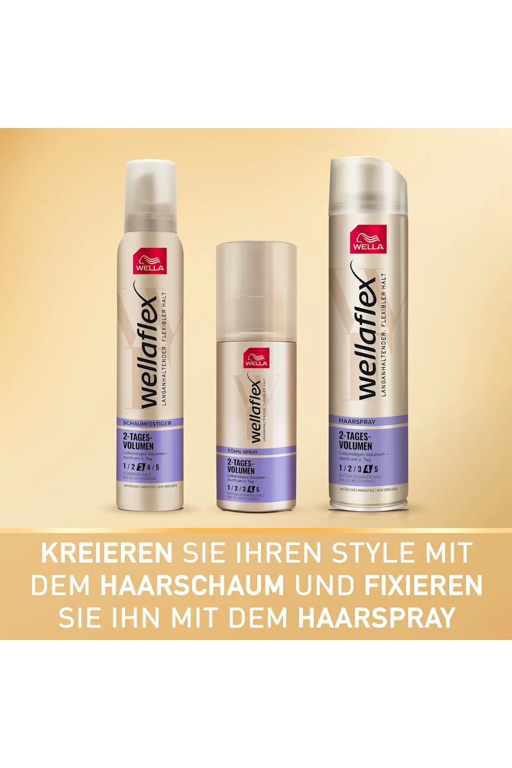 Лак для волос wellaflex Haarspray 2-Tages-Volumen. Фото 3.