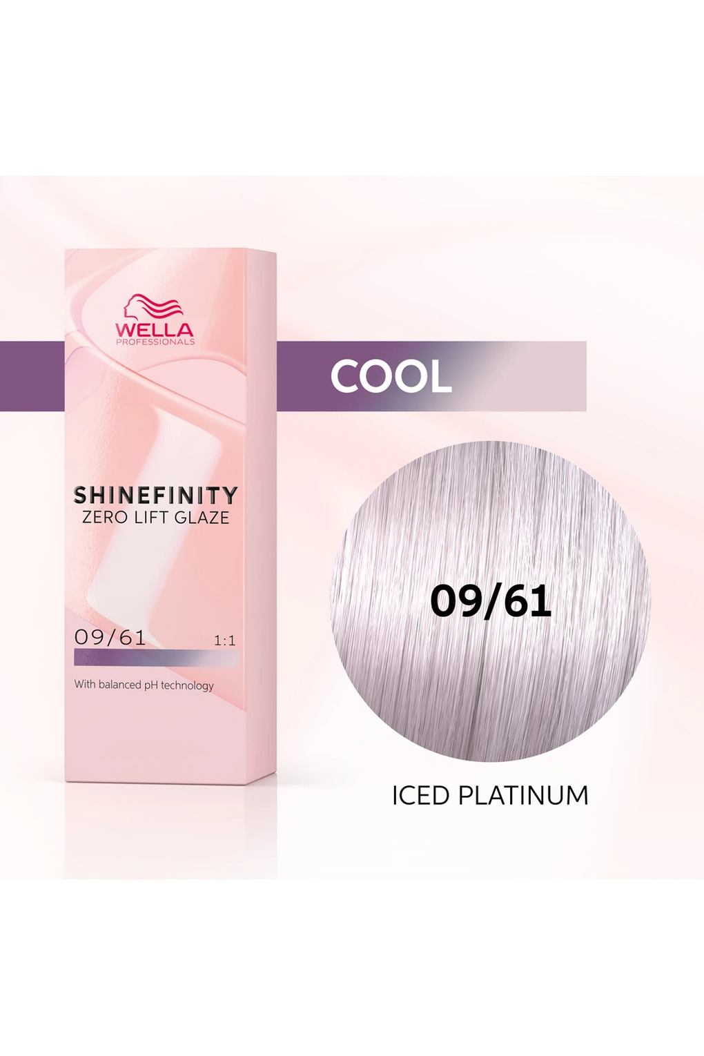 Профессиональная краска для волос Wella Professionals Shinefinity Glaze, 60 мл 09/61 - Iced Platinum. Фото 5.