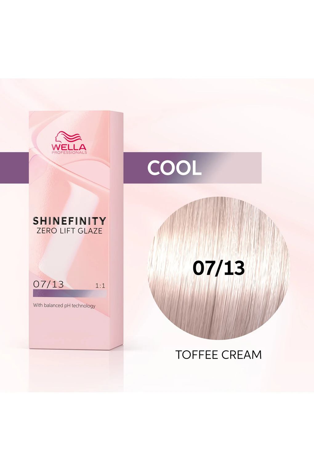 Профессиональная краска для волос Wella Professionals Shinefinity Glaze, 60 мл 07/13 - Toffee Cream. Фото 5.