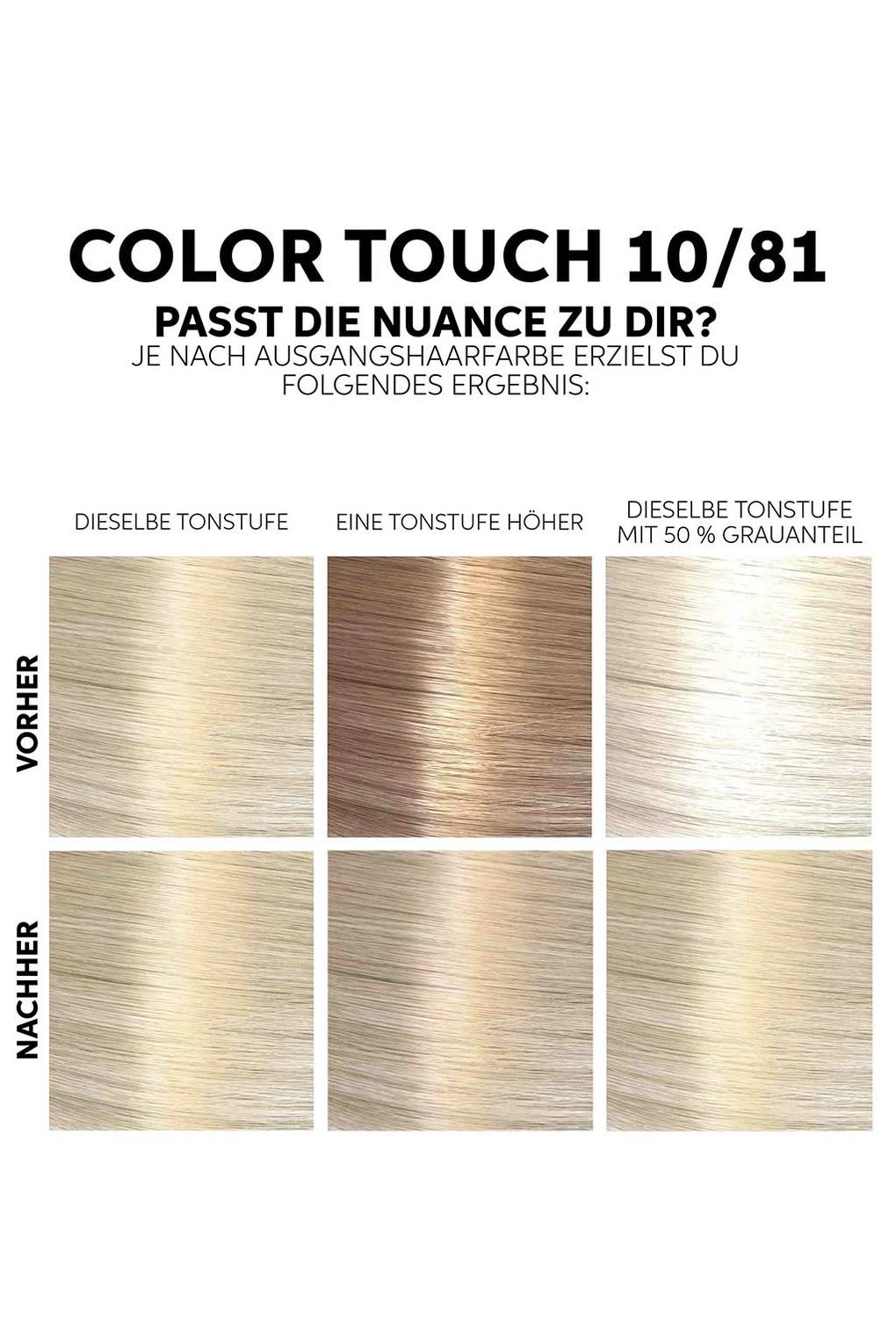 Набор для окрашивания волос Wella Professionals Color Touch Fresh-Up, 130 мл № 10/81 Платиновый блонд. Фото 5.