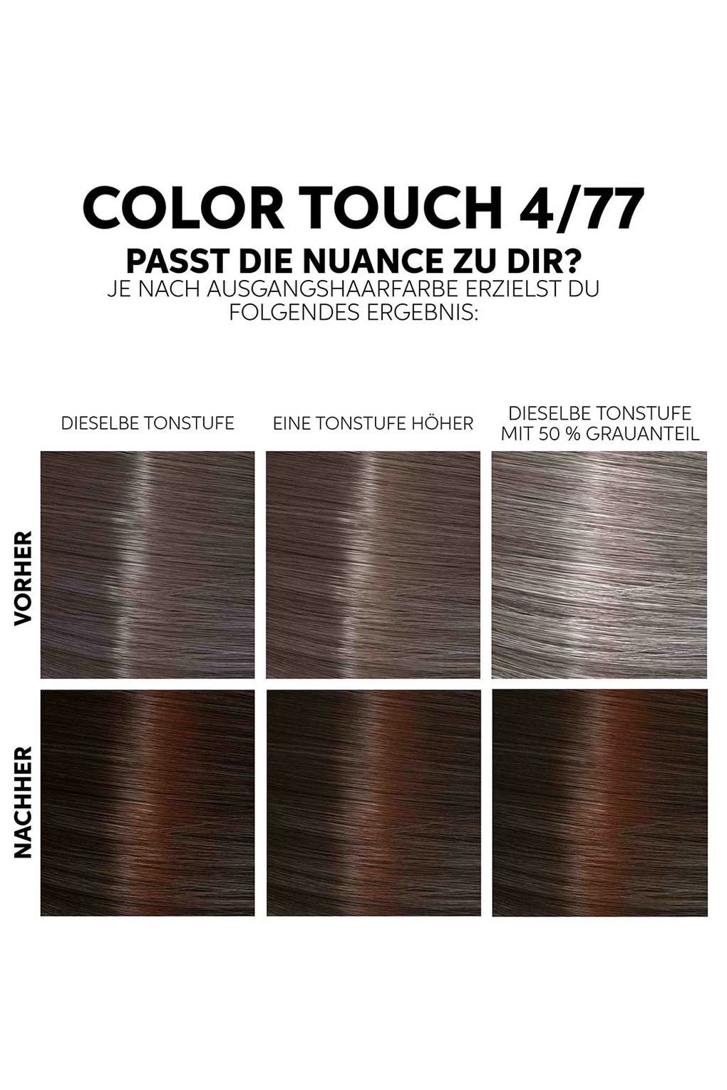 Набор для окрашивания волос Wella Professionals Color Touch Fresh-Up, 130 мл № 4/77 эспрессо. Фото 5.