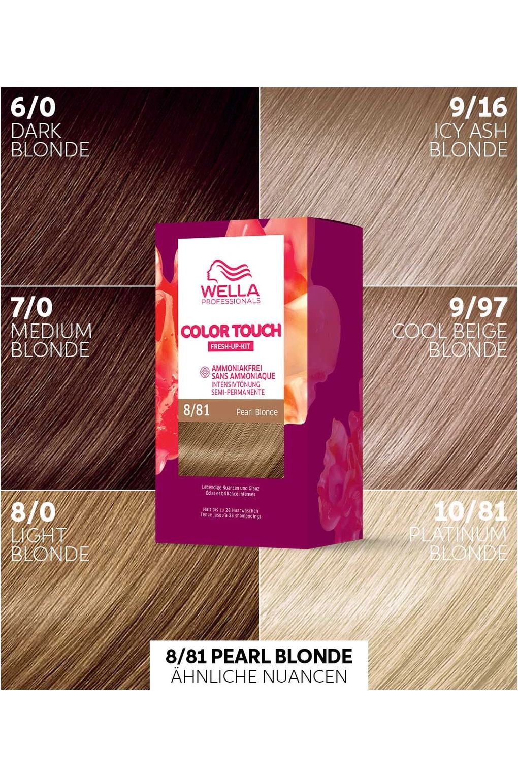 Набор для окрашивания волос Wella Professionals Color Touch Fresh-Up, 130 мл № 8/81 Pearl Blonde. Фото 6.