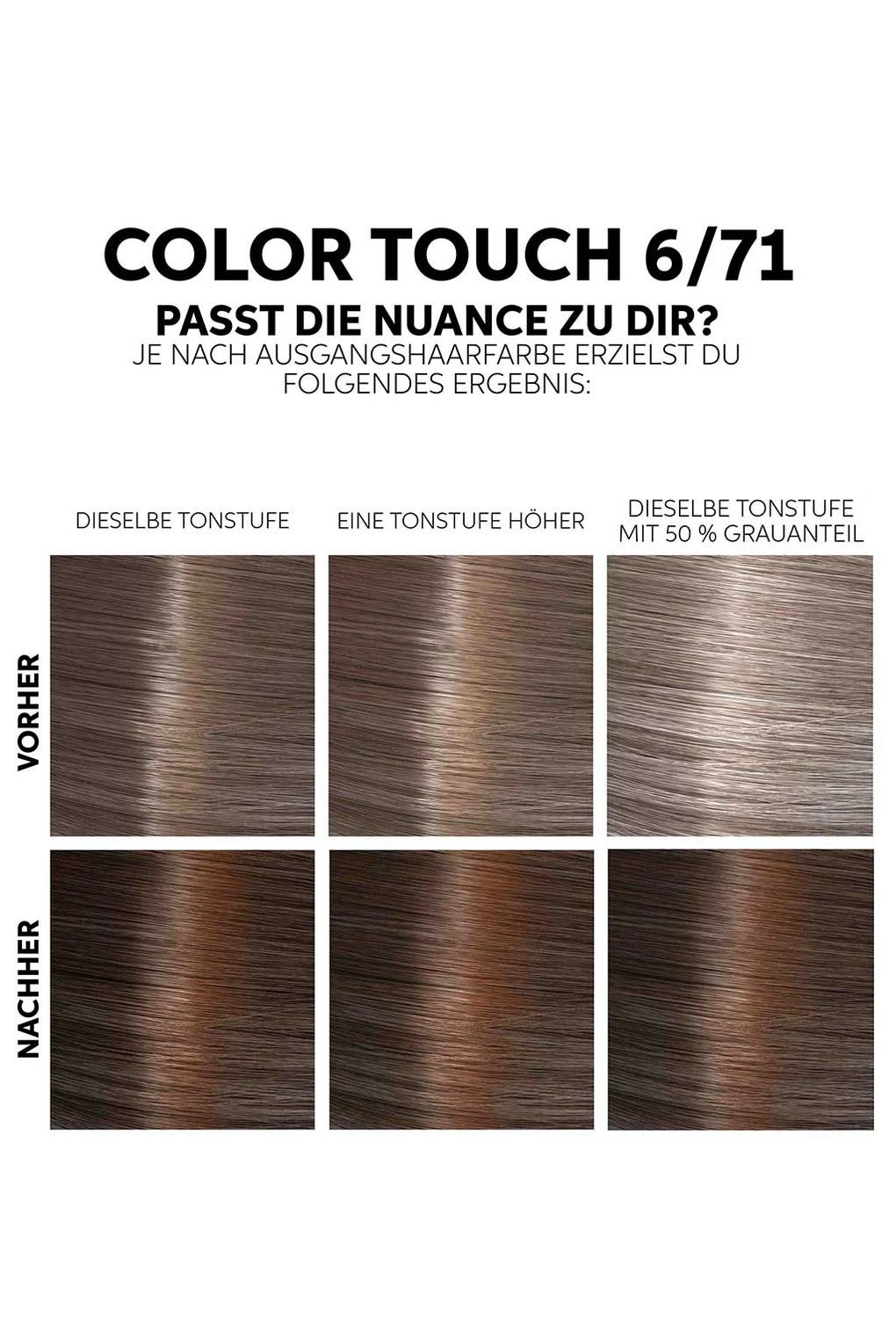Набор для окрашивания волос Wella Professionals Color Touch Fresh-Up, 130 мл № 6/71 Medium Maple Brown. Фото 5.
