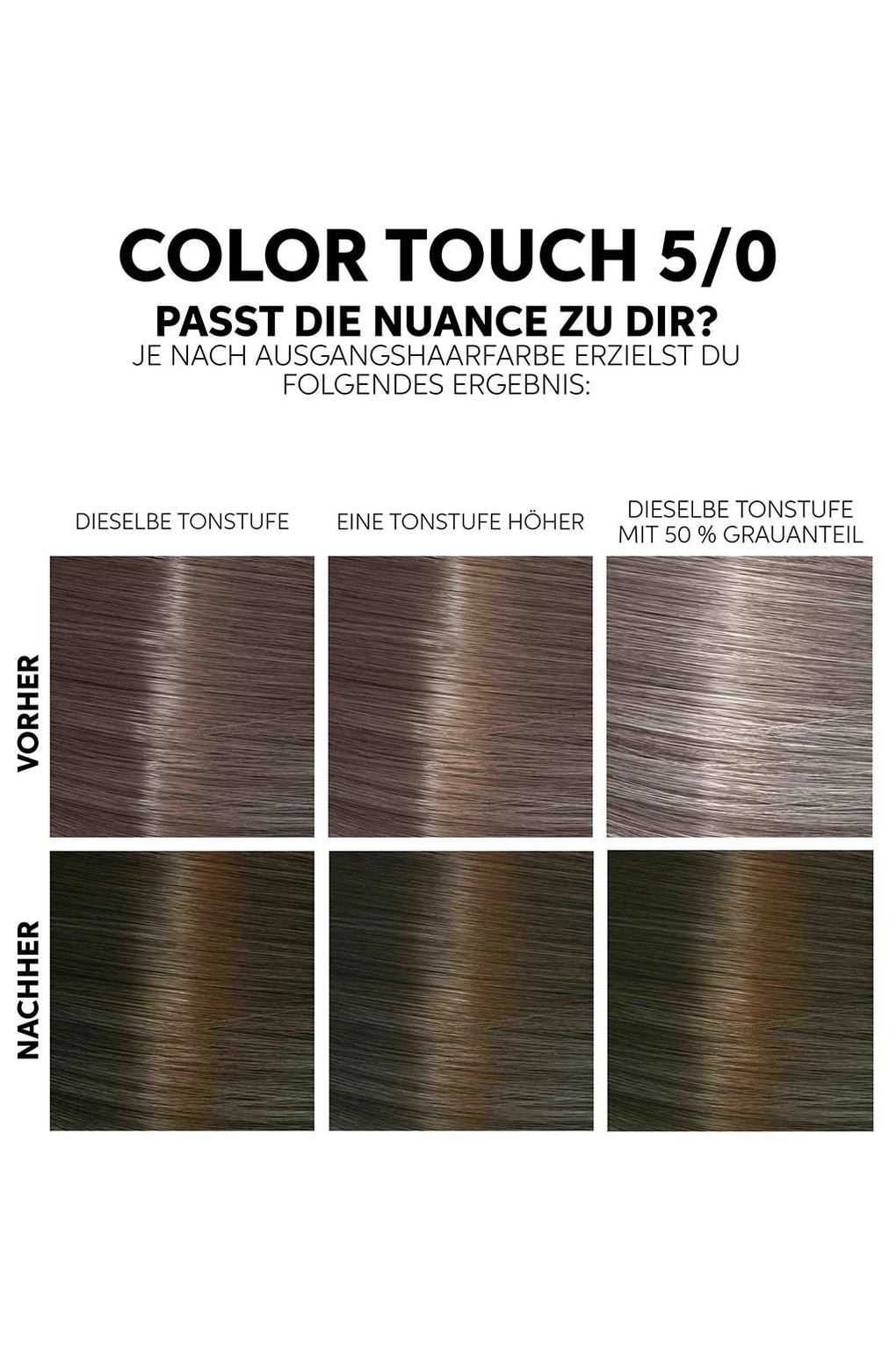 Набор для окрашивания волос Wella Professionals Color Touch Fresh-Up, 130 мл № 5/0 Светло-коричневый. Фото 5.